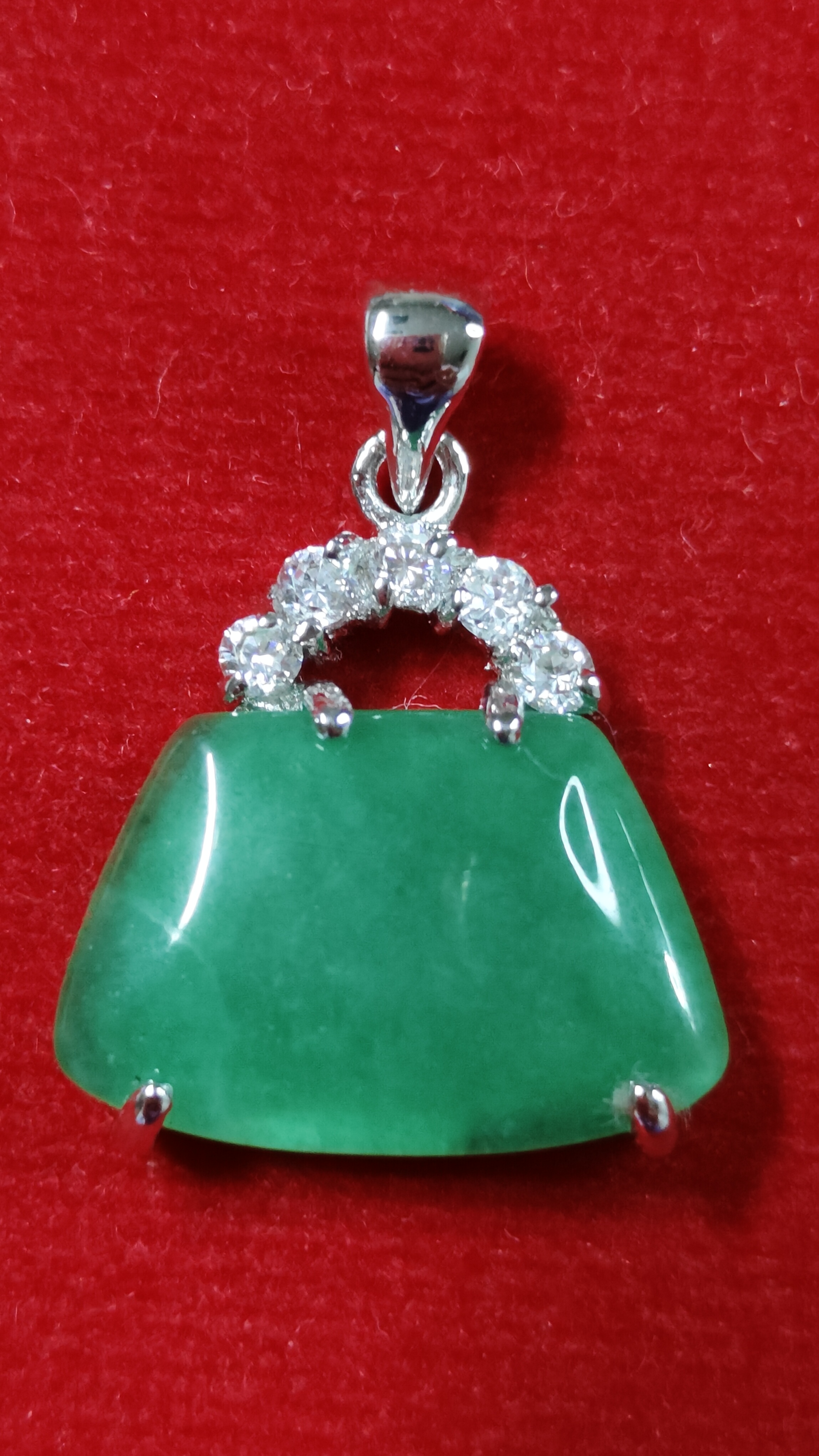 #จี้หยกฝังเพชรรัสเซีย รหัสC-030