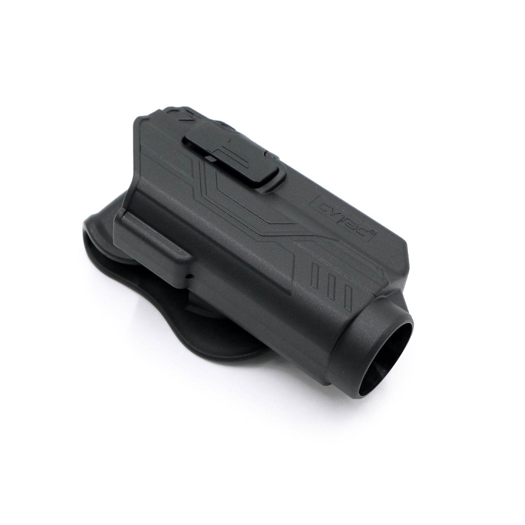 CYTAC thailand ซองพกนอก GLOCK 19 ติดไฟฉาย สามารถใช้กับไฟฉายหลายชนิด (ปลดล็อคนิ้วชี้)