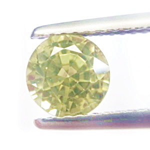 Natural Zircon พลอยเพทาย รูปกลมหนัก 1.80 กะรัต สีเหลืองมะนาว สีสวยค่ะ ความสะอาดมองตาเปล่าไม่มีตำหนิ ส่องด้วยกล้องขยายสะอาด 99% ไฟดีเต็มเม็ด
