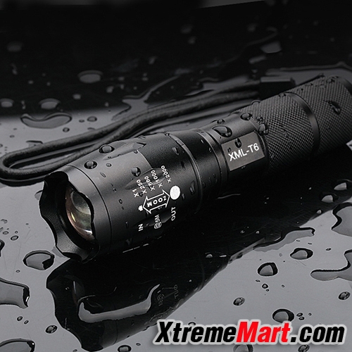 ชุดเซตไฟฉายซูม UltraFire รุ่น CREE XM-L T6-1 1000LM 5 Mode Zoomable LED Flashlight 1x18650