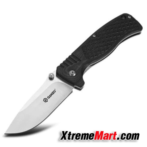 มีดพับ GANZO G722-BK Folding Knife 440c Blade G10 Handle (สีดำ)