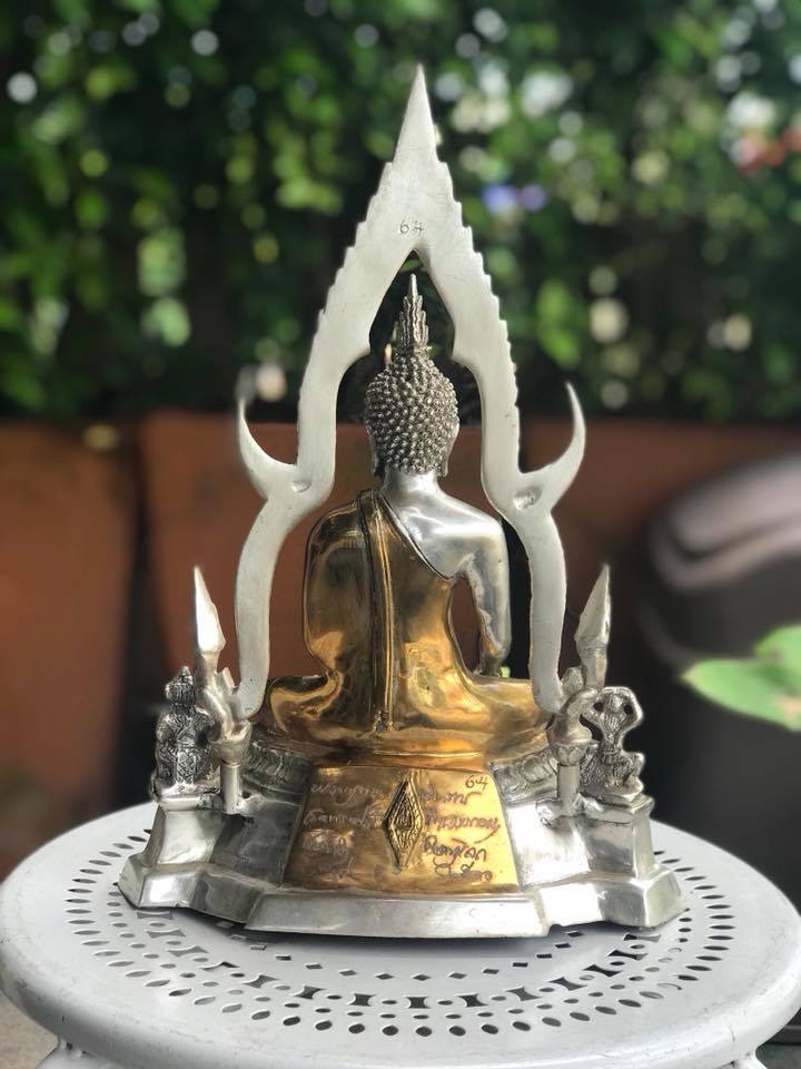 รูปหล่อ พระพุทธชินราช (หน้าตัก5นิ้ว) เนื้อทองเหลือง2กษัตริย์ สามารถถอดซุ้มเรือนแก้วได้