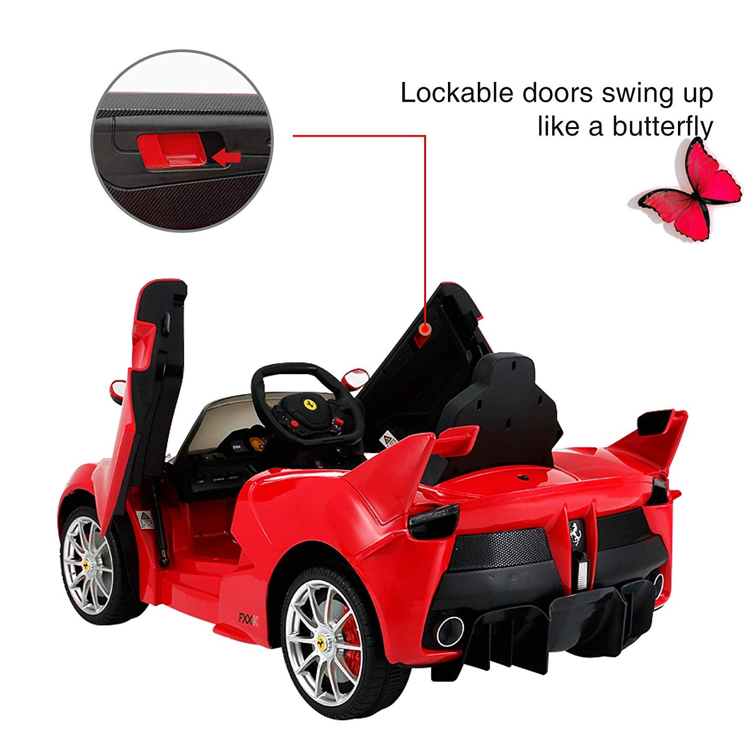 รถแบตเตอรี่พร้อมรีโมทบังคับวิทยุ RASTAR Ferrari Laferrari FXX K 12V Ride-On (Red)