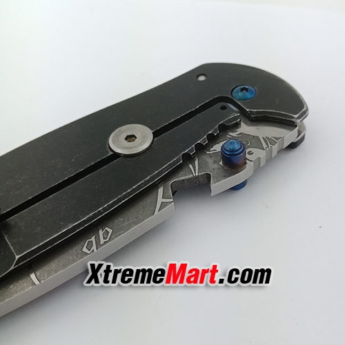 มีดพับ NAVY รุ่น K814A Stainless Steel Folding Knife-Frame Lock ด้ามจับ 2 สไตล์ G10&Stonewash (ใบลาย ด้ามสีดำ)
