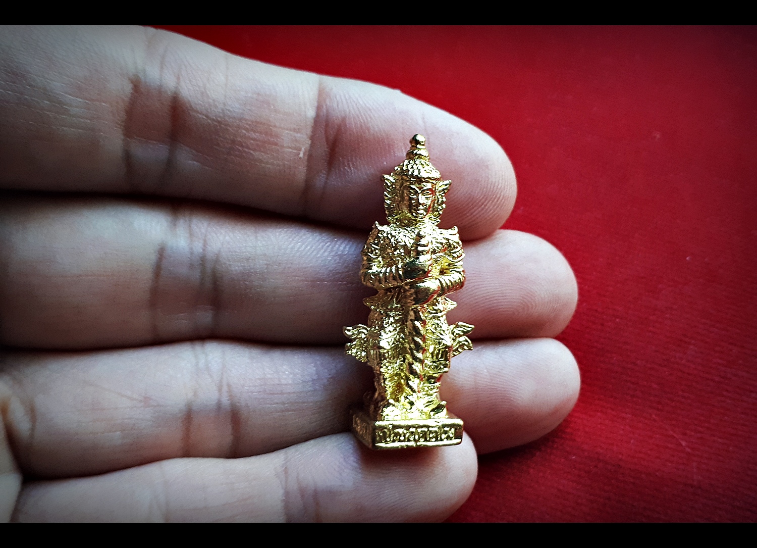 รูปหล่อ ท้าวเวสสุวรรณ (2หน้า เทพ ยักษ์) (ขนาดพกพา ห้อยคอ ) เนื้อทองลำอู่ ปี2563 #รับประกันแท้ - หลวงพ่อเล็ก วัดท่าขนุน (ปลุกเสก ณ วัดพุทธพรหมยาน)