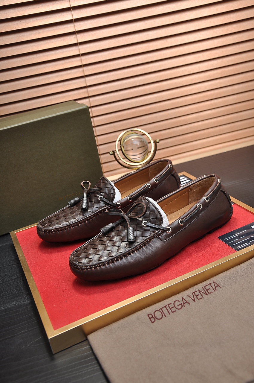 รองเท้า bv loafer ผู้ชาย หนังแท้ ดำ น้ำตาล น้ำเงิน