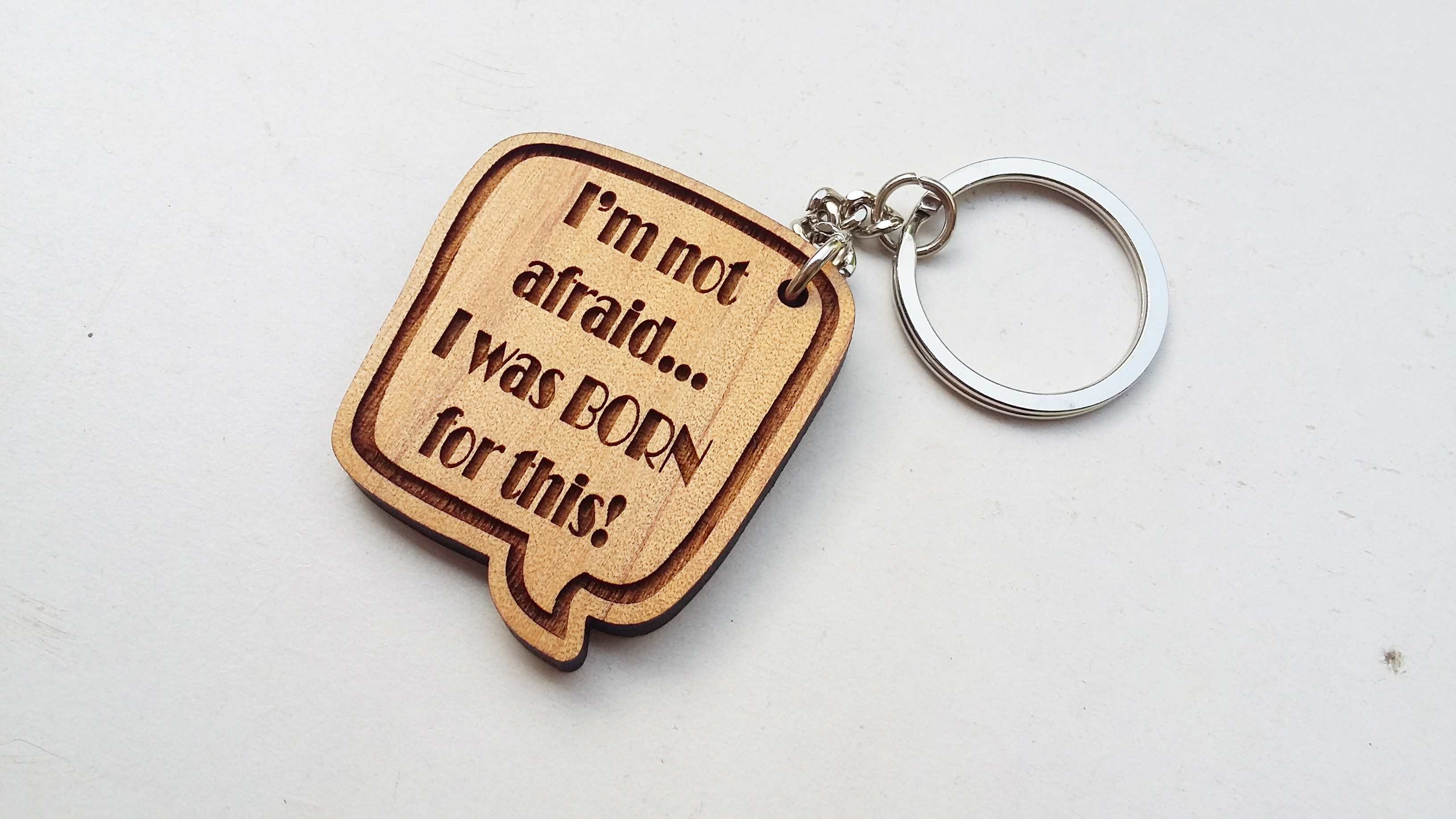 พวงกุญแจไม้ พวงกุญแจไม้ใส่ข้อความ