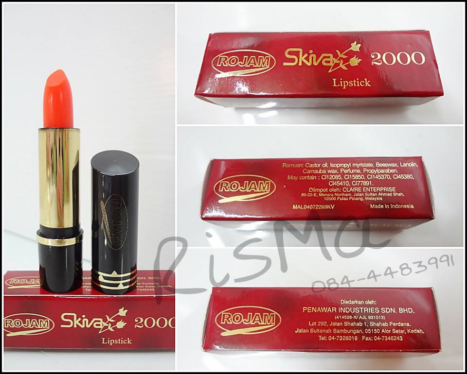 ลิปสติกRojam sakiva ติดทนนาน แท้100% มีเก็บเงินปลายทาง