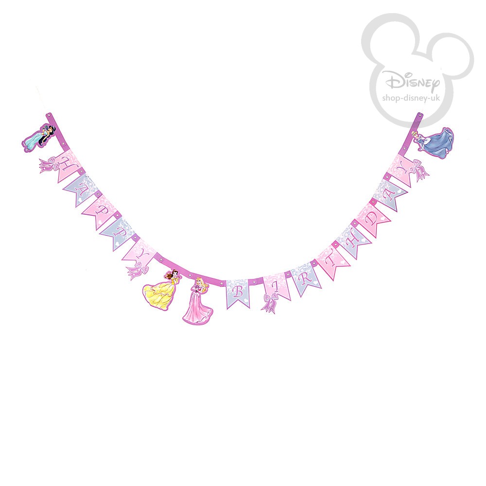 ป้ายแบนเนอร์วันเกิด Disney Princess Happy Birthday Banner
