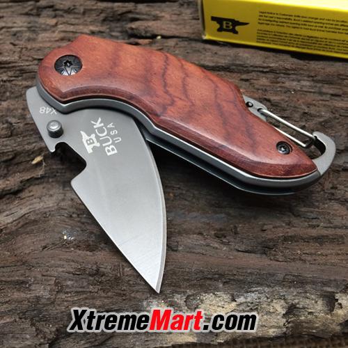มีดพับ Buck X48 Small Folding Key Knife Outdoor Hiking Backpack Pocket Knives Titanium Multi Tools