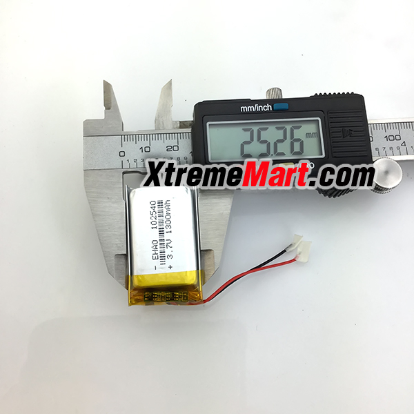 แบตเตอรี่ชาร์จ Lipo รุ่น 102540 3.7V 1300 mAh มีวงจรป้องกัน สำหรับ Mp3 DVD PAD mobile phone GPS power bank Camera E-books recoder (ก้อนละ)