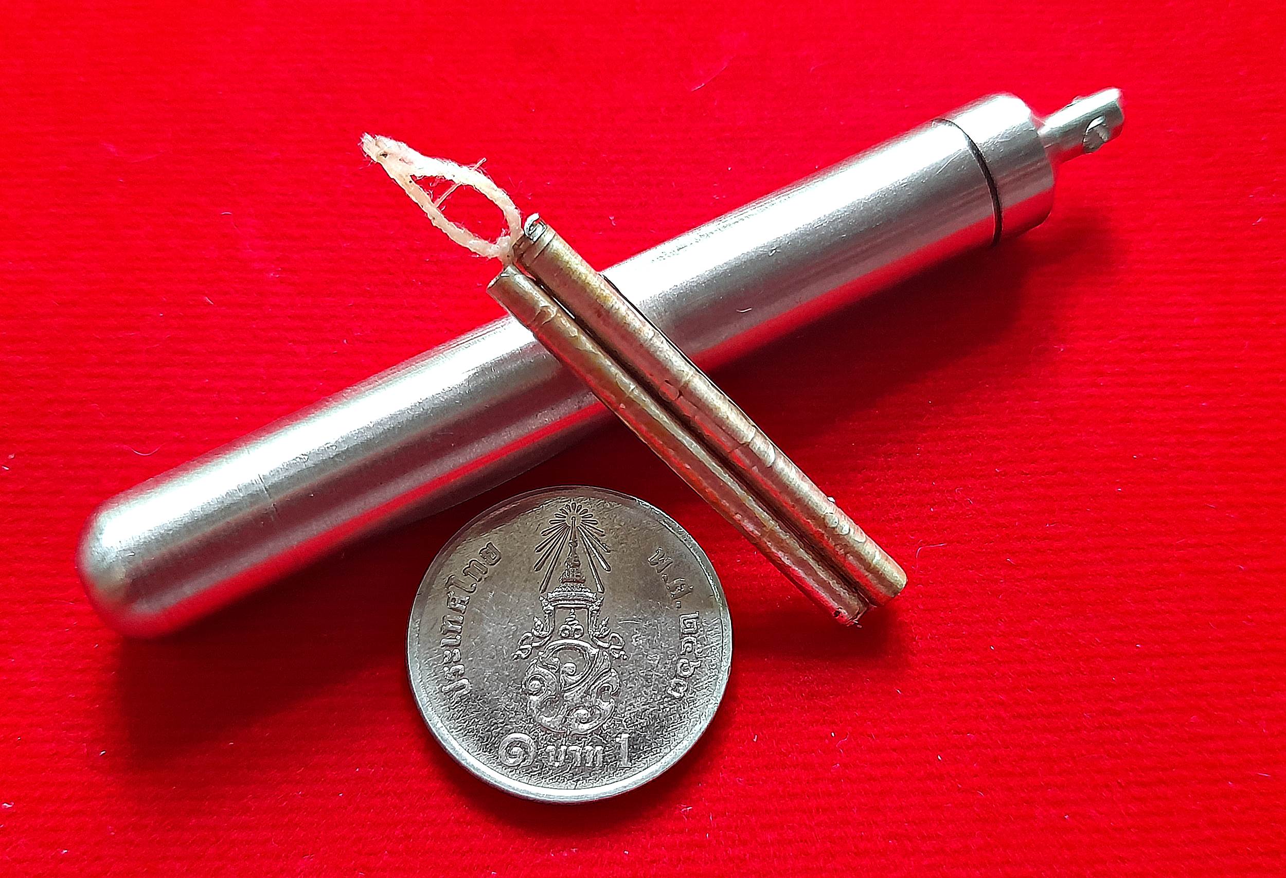 ตะกรุด เมตตา คู่ (จารย์ยันต์มือ) แช่น้ำมันเมตตา(ผสมมวลสารเก่าหลวงพ่อหน่าย) ยุคต้น เนื้อกะไหล่เงิน #รับประกันแท้ - หลวงพ่อพิมพ์ (ศิษย์ หลวงพ่อหน่าย วัดบ้านแจ้ง)