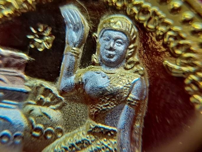 เหรียญโภคทรัพย์ (แม่นางกวัก หลังถุงเงินถุงทองโภคทรัพย์ ยันต์ดวงแก้วพระสีวลี) เนื้อ3กษัตริย์ พึ่งใบบุญ ปี2560 #รับประกันแท้ (ตอกโค็ด ดวงตะวัน) - หลวงปู่หมุน วัดบ้านจาน