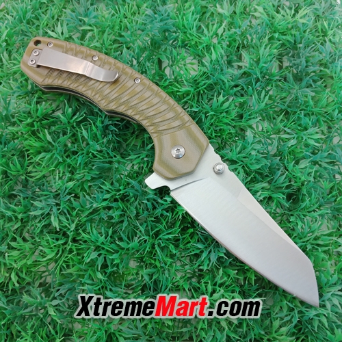 มีดพับ Navy รุ่น SR601A-GR Liner Lock Stainless Steel Folding Knife (สีเขียวอ่อน) พร้อมซองผ้าใส่มีด