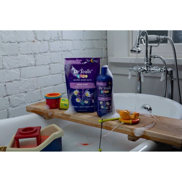 บับเบิ้ลบาธพร้อมแชมพูและสบู่เหลวเสริมการนอนหลับสำหรับเด็ก Dr Teal's Kids Sleep Bath 3-in-1 Bubble Bath, Body Wash & Shampoo with Melatonin & Essential Oils
