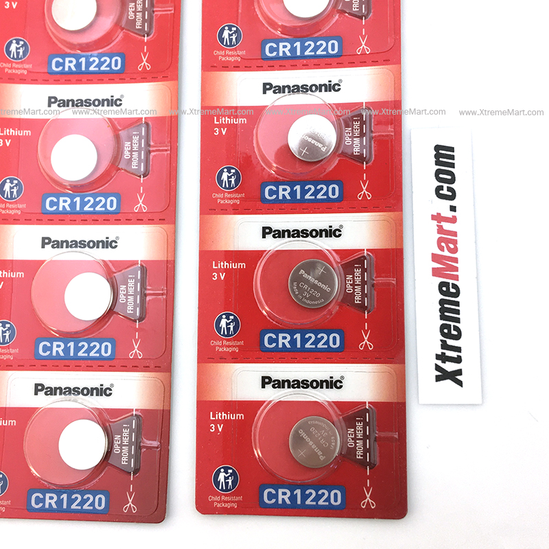 ถ่านกระดุม Panasonic CR1220 3V Lithium Battery ของแท้ (ก้อนละ)