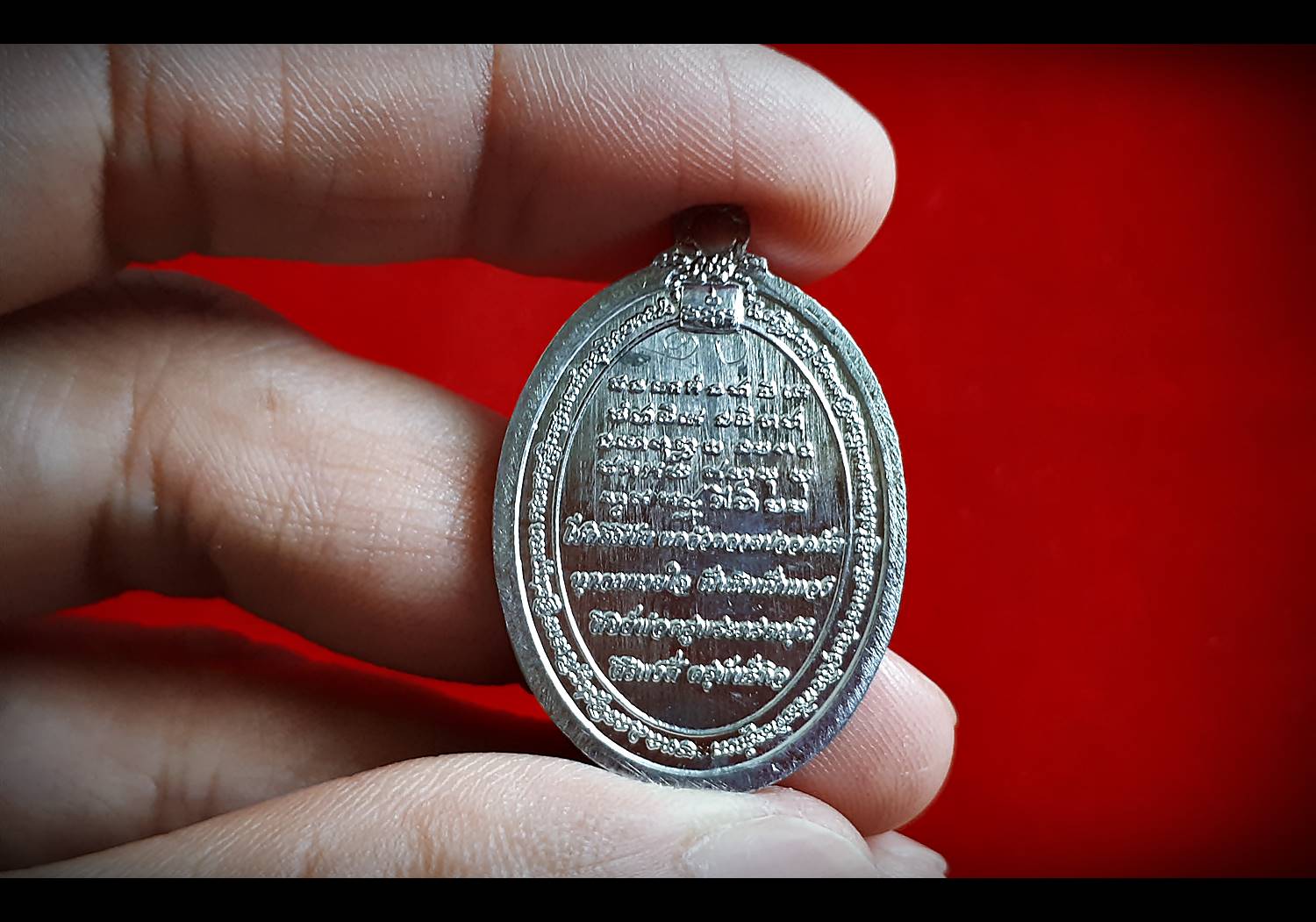 เหรียญพระพิราพ ไภรวะ ปางประทานพร ด้านหลังอักขระยันต์และคำอวยพร เนื้อตะกั่วนำฤกษ์ลองพิมพ์ (สร้าง เสกและจารอักขระลายมือ โดย พ่อครูพระอาจารย์ศิริพงศ์ คุรุพันธ์กิจ) ปี2561 - (จารอักขระเพิ่มด้านหน้า))