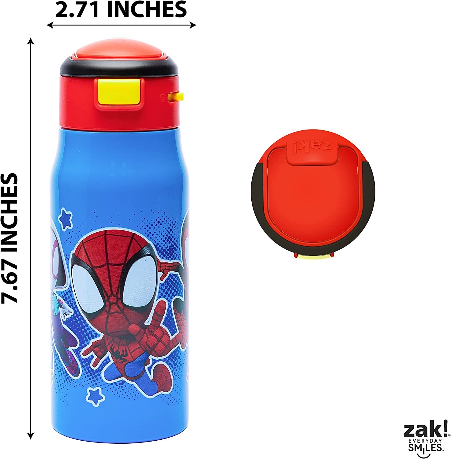 กระติกน้ำสเตนเลสรักษาอุณหภูมิ Zak! Spidey Mesa Vacuum Insulated Stainless Steel 13.5 Oz Bottle