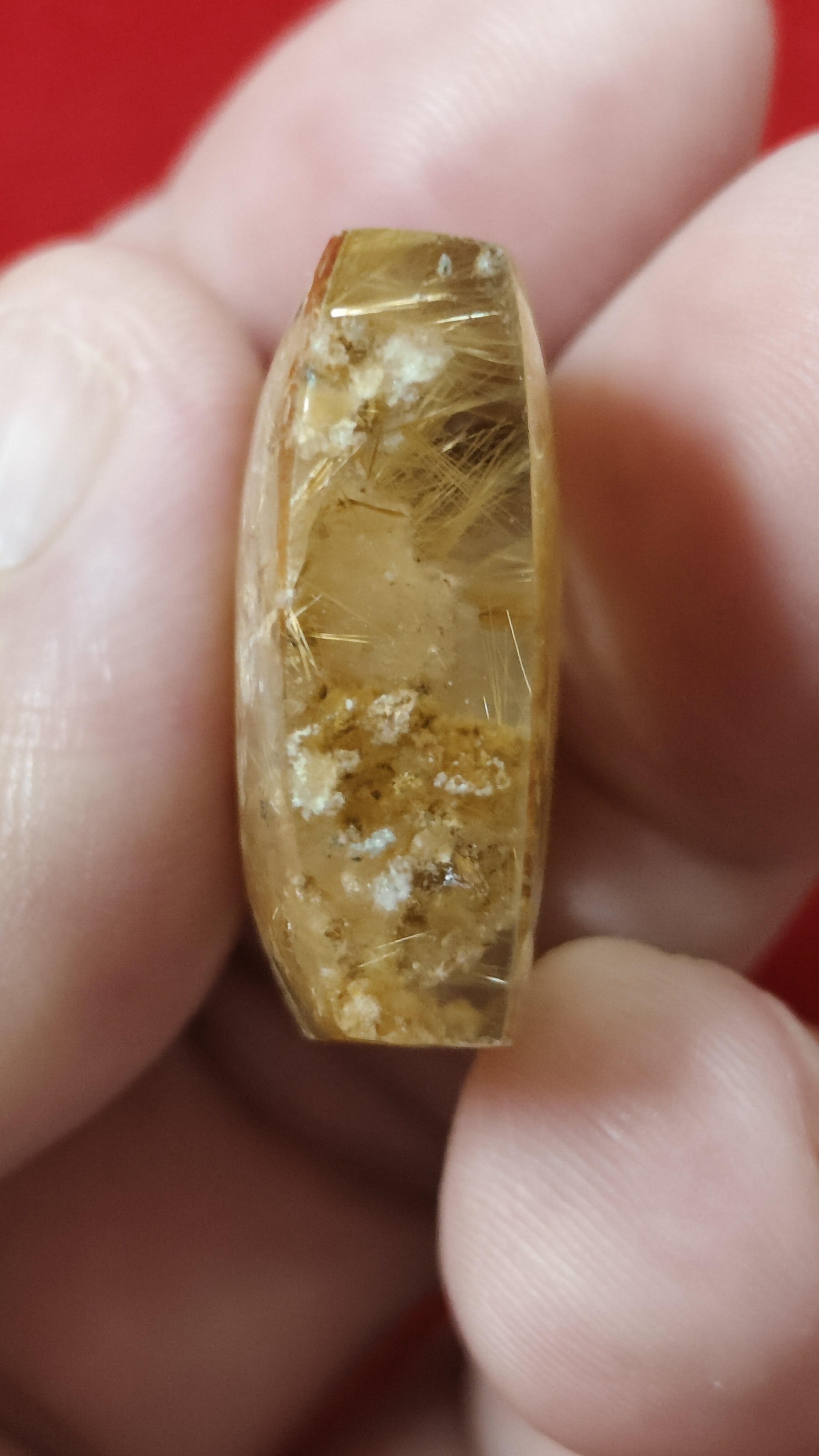 #แก้วโป่งข่าม(แก้วไหมทองดาวกระจายติดแก้วปวก) รหัสg-044