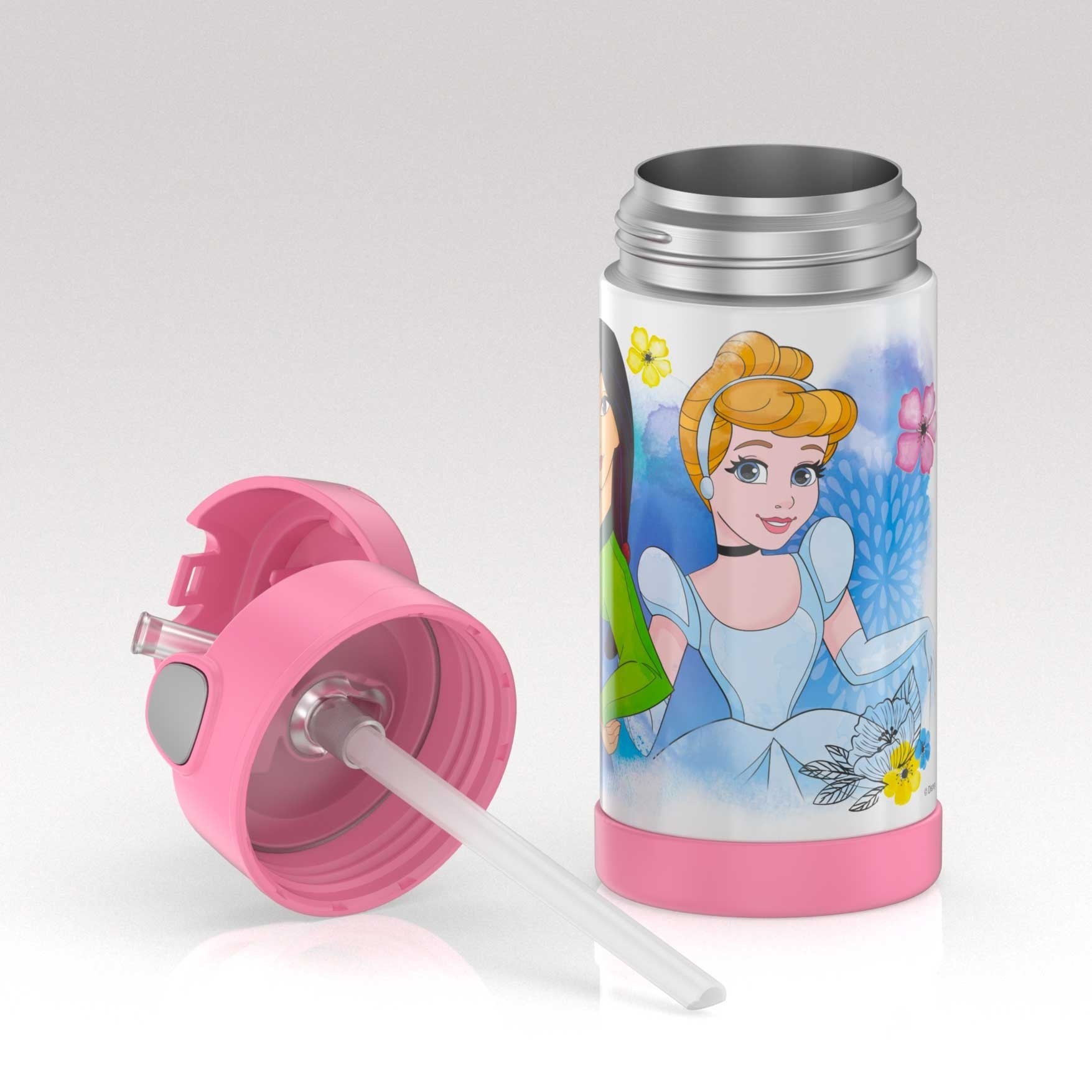 กระติกน้ำสเตนเลสรักษาอุณหภูมิ Thermos Disney Princess FUNtainer Vacuum Insulated Stainless Steel Bottle 12OZ (2021)