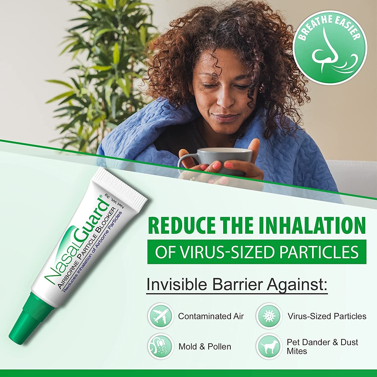 เจลป้องกันสิ่งปนเปื้อนในอากาศชนิดทา NasalGuard Airborne Particle Blocker (3g)