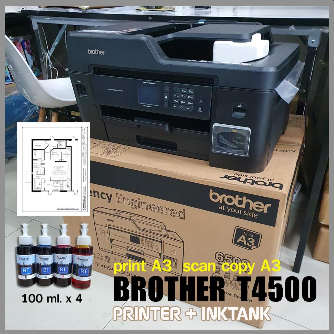 Brother MFC-T4500 ปริ้น A3 แสกน A3 งานแบบ AUTOCAD