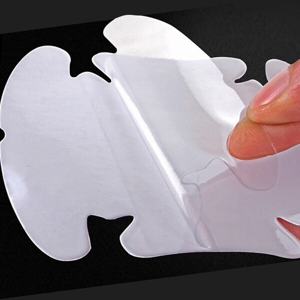 ฟิล์มใสกันรอย ตรงที่จับประตูรถ 4 ชิ้น สติ๊กเกอร์กันรอย ป้องกันมือจับประตูรถยนต์ และรอยขีดข่วนต่างๆ