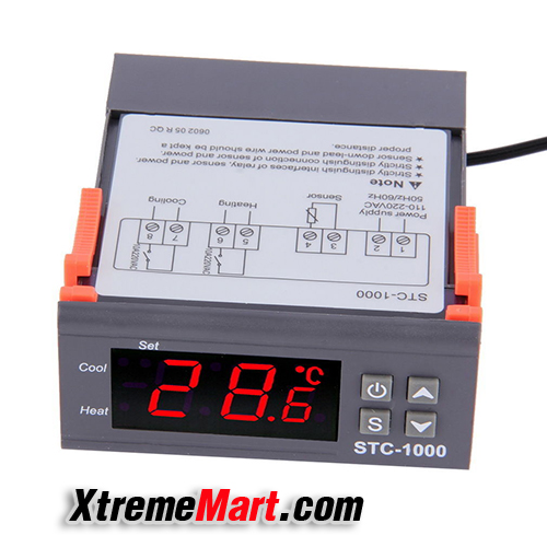 เครื่องควบคุมอุณหภูมิ STC-1000 Temperature Controller Thermostat Aquarium STC1000 Incubator Cold