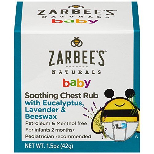 บาล์มขี้ผึ้งจากธรรมชาติสำหรับทารกและเด็กเล็ก Zarbee's Naturals Baby Soothing Chest Rub
