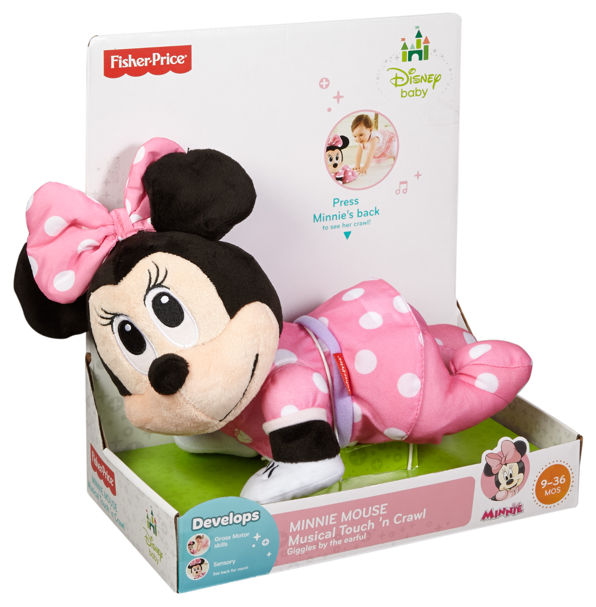 มินนี่เม้าส์ชวนคลาน Fisher-Price Disney Baby Minnie Mouse Musical Touch 'n Crawl