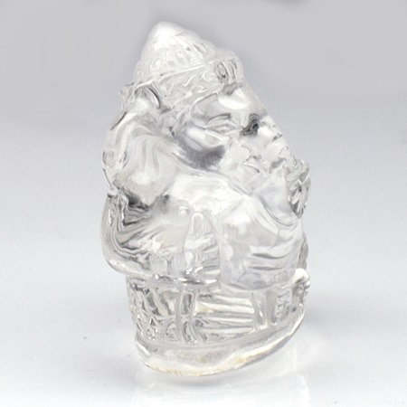 Untreated Quartz Carving Ganesha (Load Of Success) พระพิฆเนศ แกะสลัก น้ำหนัก 39.55 กะรัต สีขาว Colorless เนื้อสะอาดไมม่มีตำหนิ งานแกะสลักสวย