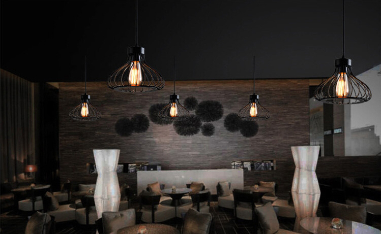 โคมไฟแขวนเพดานเหล็กดัด Modern minimal 22CM