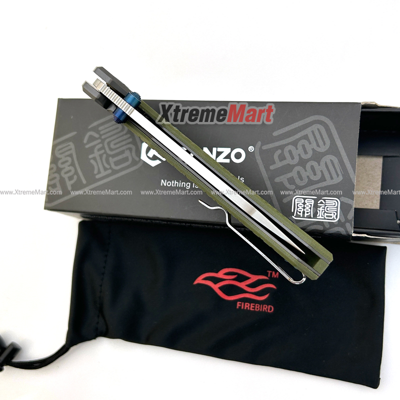 มีดพับ Ganzo 7491 Firebird G7491-GR ใบมีด 440C ด้าม G10 สีเขียว 58-60HRC Survival Camping มีดยุทธวิธี EDC (เล่มละ)