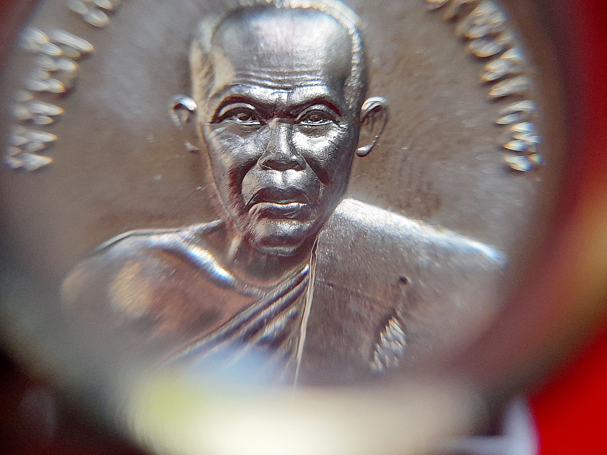 เหรียญ หลวงปู่รอด วัดบางน้ำวน หลังสิงห์ เนื้ออัลปาก้า ปี2558 #ตอกโค็ดยันต์ที่จีวร #รับประกันแท้ #ปลุกเสกแล้ว