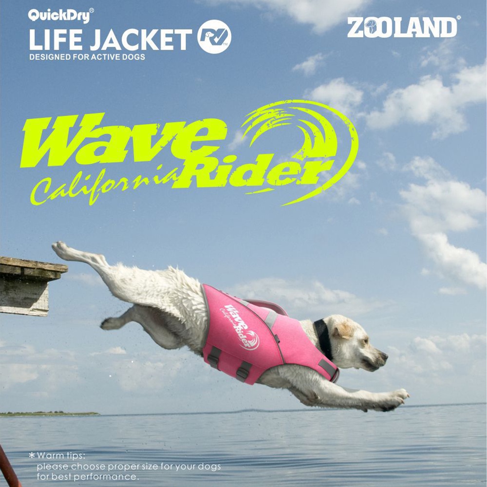 C238 Zooland เสื้อชูชีพสุนัข ชูชีพหมา ชูชีพสัตว์เลี้ยง มีแถบสะท้อน ระบายอากาศได้ดี สีสันสดใส แห้งเร็ว