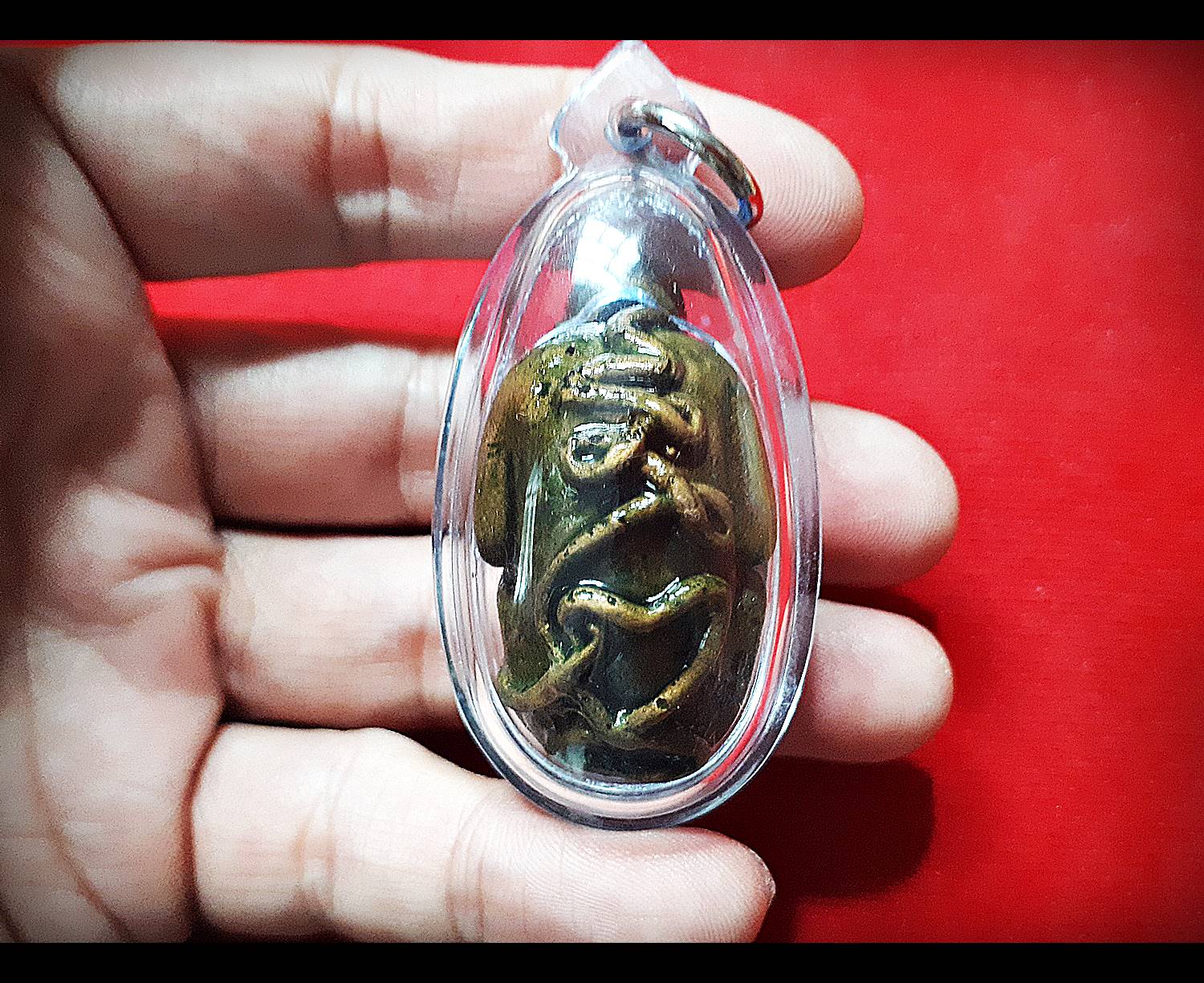 กุมารดูดรก แช่น้ำมัน เนื้อโลหะชนวน(สร้างจากชนวนพระกริ่งตระกูลชินบัญชร) ปี2554 - (อาจารย์ชินพร มูลนิธิหลวงปู่ทิม ปลุกเสกที่วัดละหารไร่)