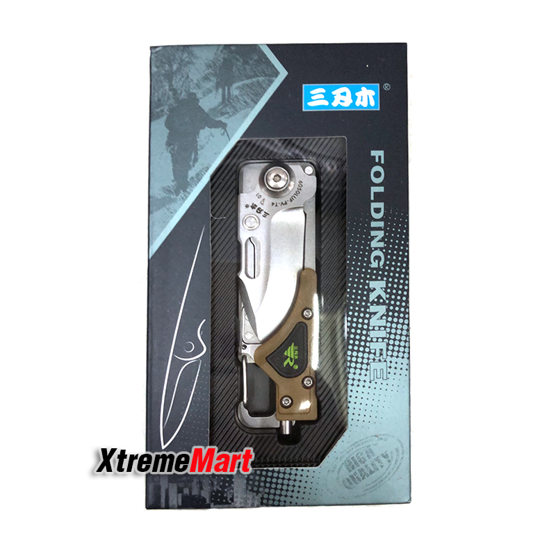 มีดพับ SANRENMU SRM multifunction tools knife 6050LUF-PV-T4 with LED Flashlight (สีน้ำตาล) เล่มละ