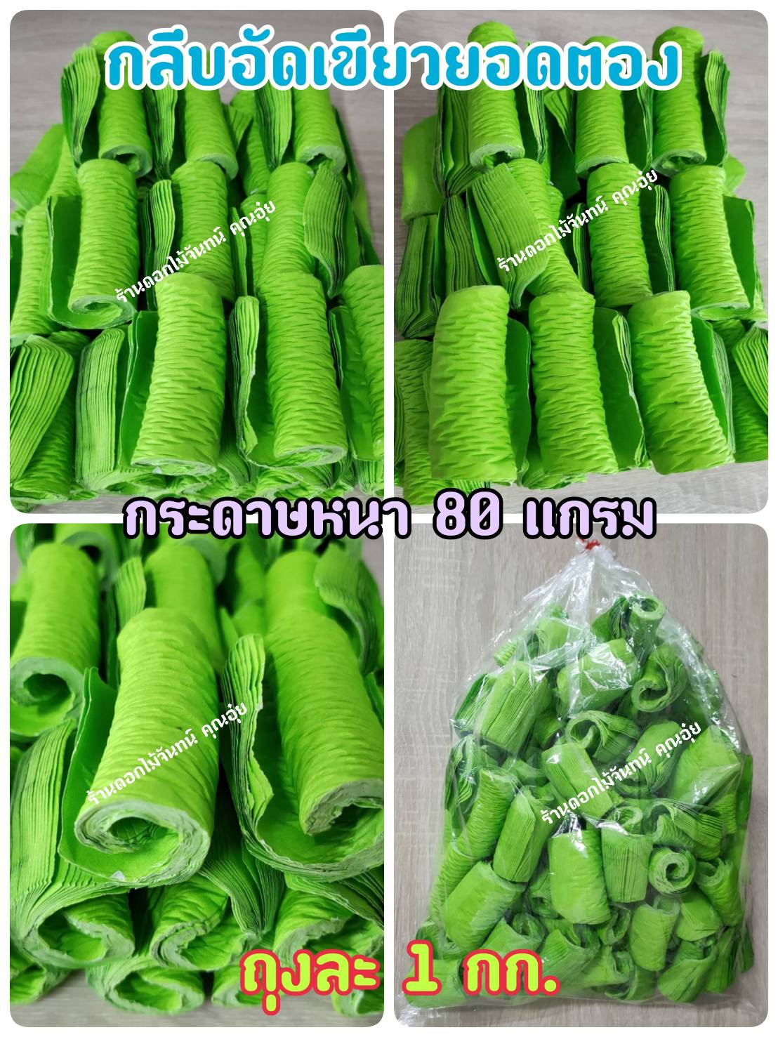 กลีบอัด สีเขียวยอดตอง กลีบดอกไม้จัน ดอกไม้จัน กลีบอัดดอกไม้จันทน์ กลีบอัดย่น ดอกไม้จันทร์ ดอกไม้จันทน์ กระดาษอัดดอกไม้จัน