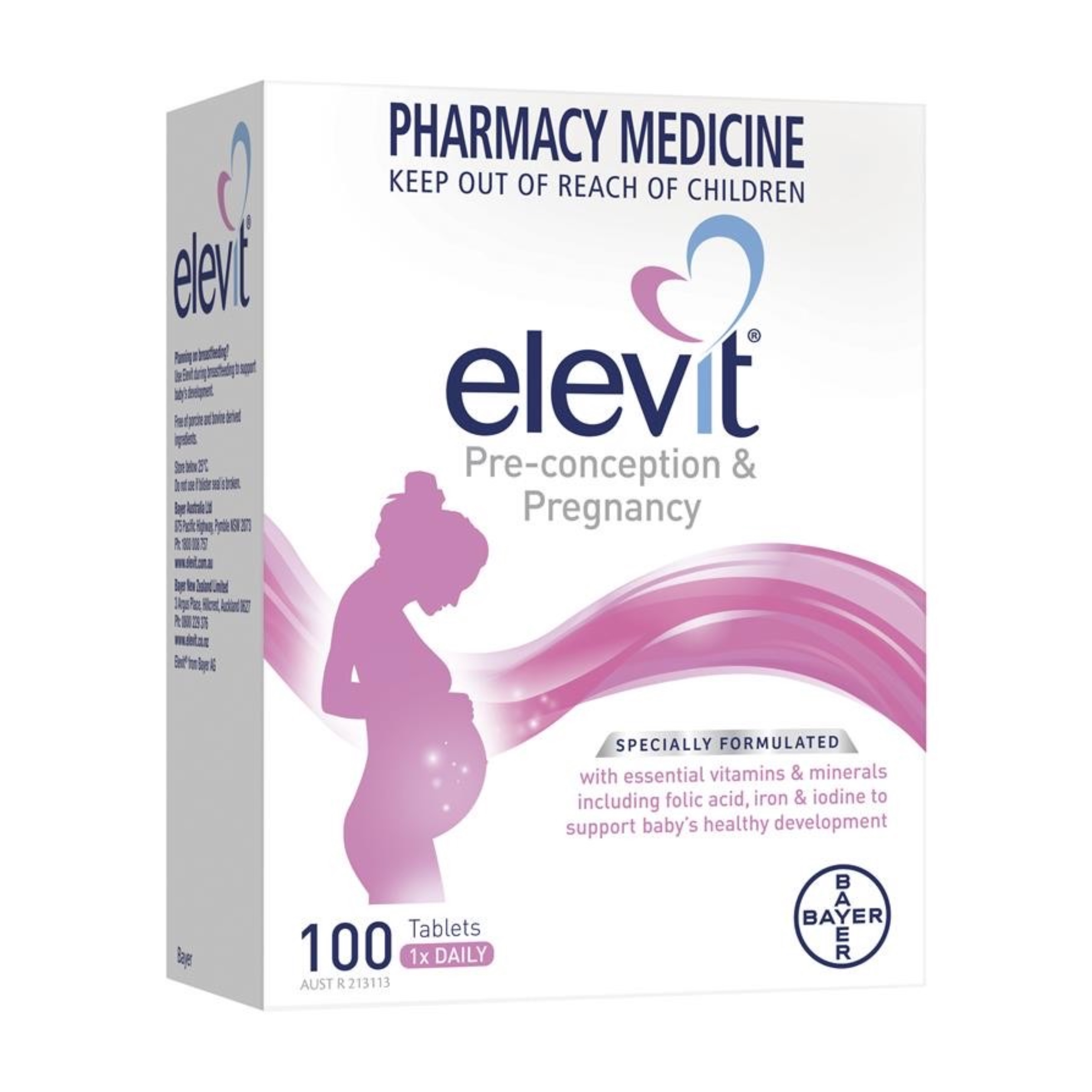 วิตามินรวมสำหรับคุณแม่เตรียมมีบุตรและคุณแม่ตั้งครรภ์ Elevit Pre-Conception & Pregnancy (100 Tablets)