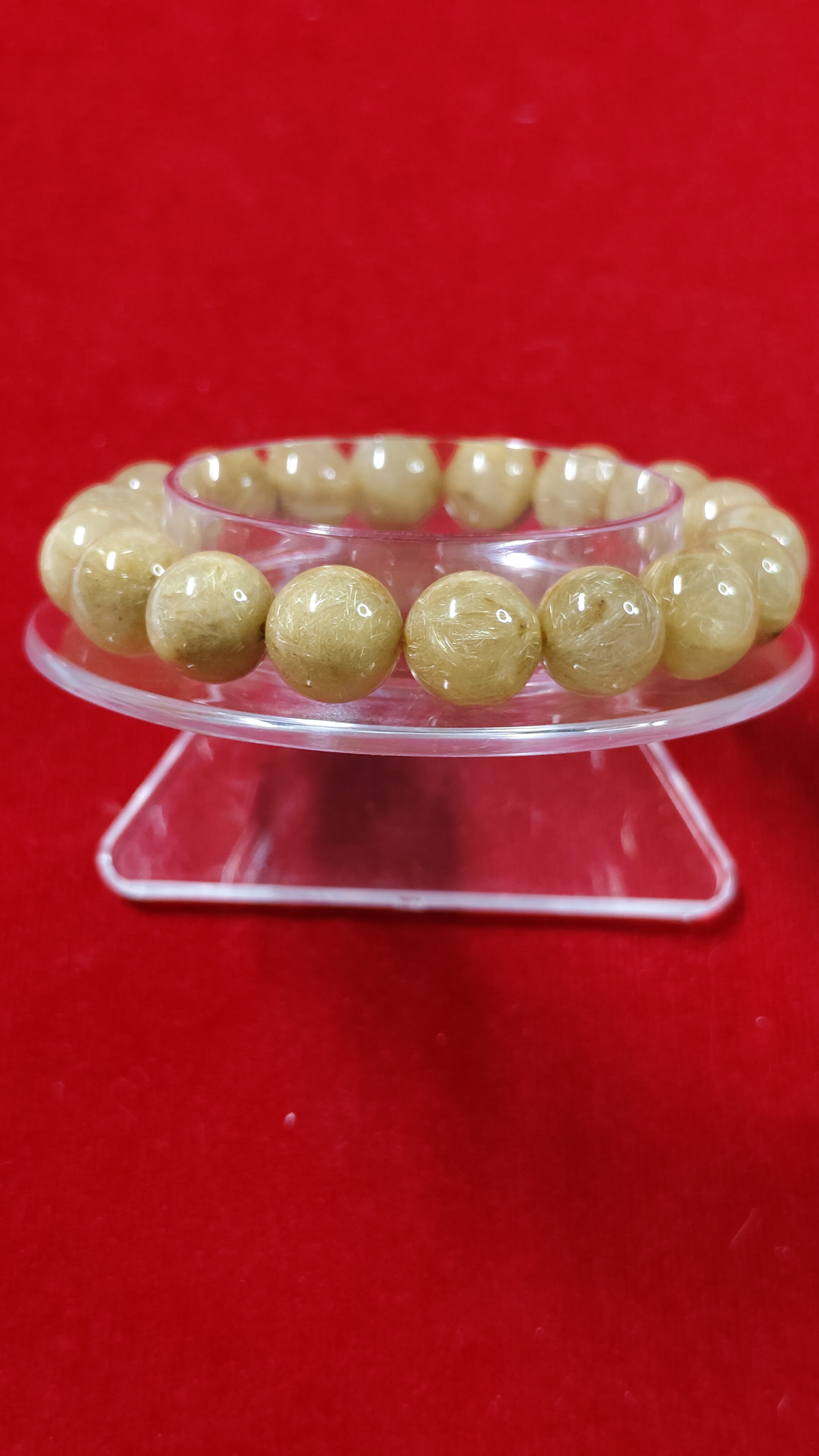 #ข้อมือหินไหมทองน้ำตันรหัสbh-0034