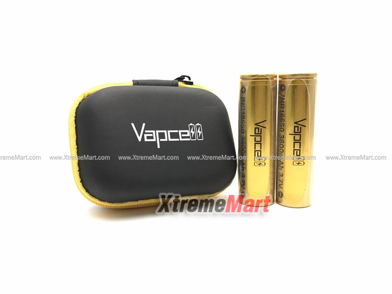 แบตเตอรี่ VAPCELL 18350 K30 3000mAh สีทอง(ของเเท้100%) ราคาต่อ 1ก้อน (หากสั่ง2ก้อนจะเเถมกระเป๋าใส่แบต)