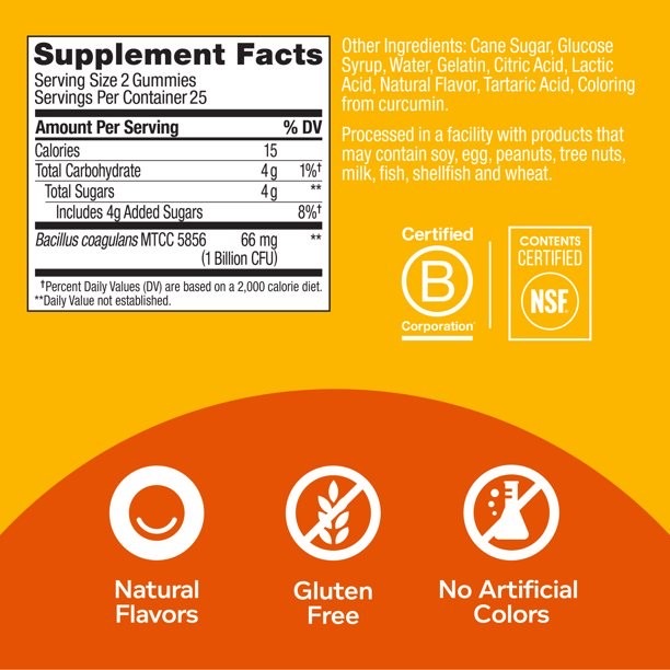 โพรไบโอติกชนิดกัมมี่สำหรับผู้ใหญ่ OLLY PROBIOTIC Immune & Digestive Health Gummies