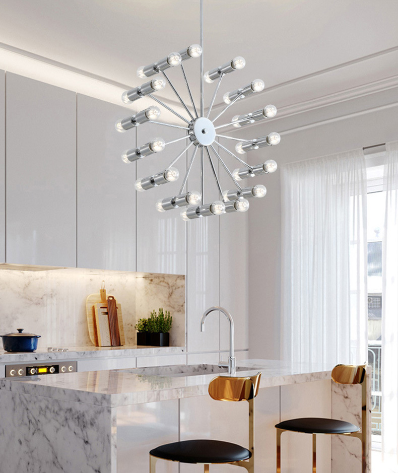 โคมไฟแขวนเพดานเหล็กสไตล์ Modern simplicity ทรงวงล้อชิงช้าสวรรค์ [MS8022]