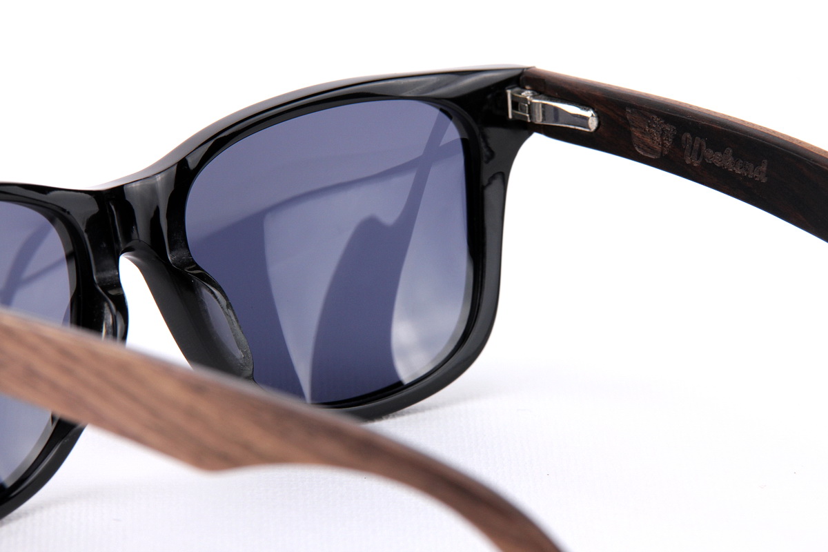 แว่นกันแดดขาไม้ Weekend Duet Collection New York Black (Dark)