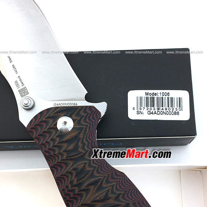 มีดพับ SANRENMU 1006 SRM 1006 ใบมีดสแตนเลสแข็งพิเศษ 14C28N จุดหมุนระบบตลับลูกปืน (Ball Bearing) เปิด-ปิด ลื่นมาก