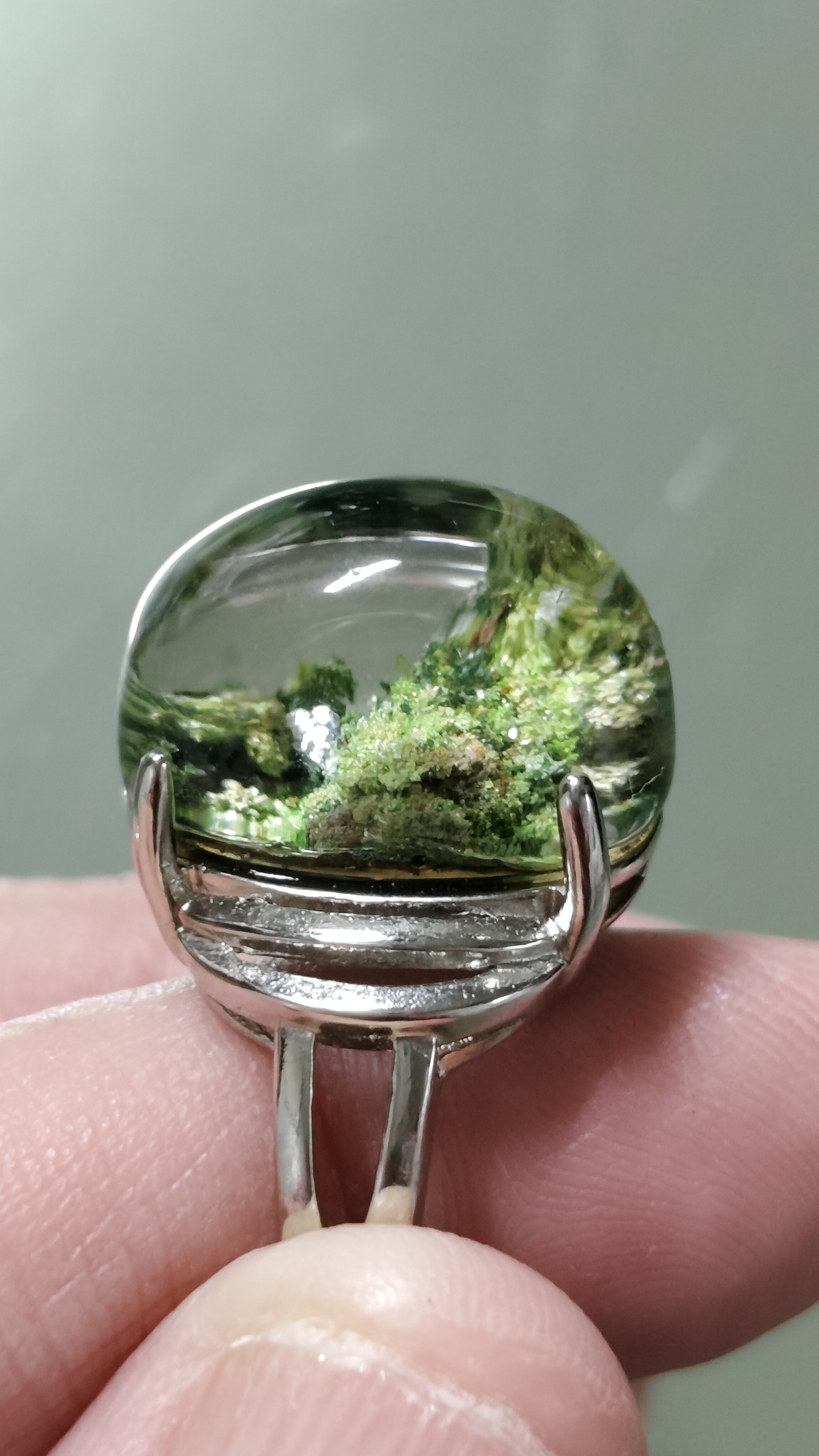 #แหวนแก้วโป่งข่าม(ปวกเขียว)รหัสm-0047