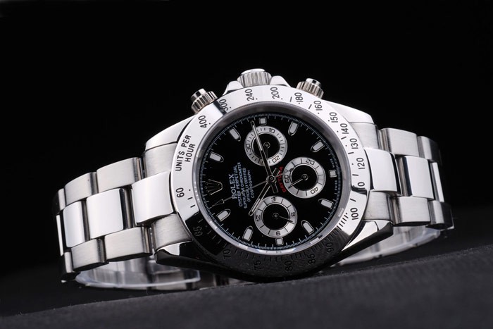 นาฬิกา Rolex Daytona Cosmograph เกรด Mirror หน้าปัดสีดำ สายเลสสีเงิน รุ่นดัง สวยยอดนิยม