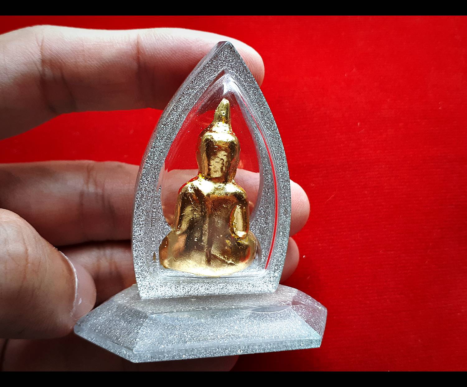 รูปหล่อ หลวงพ่อทอง วัดเขาตะเครา เนื้อผง ปิดทอง