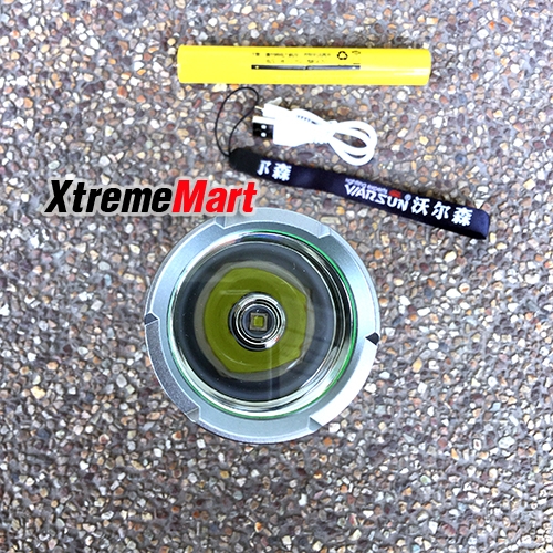 ไฟฉายWarsun Anti-wolf Charging Waterproof LED Bulb Flashlight Torch 5 Modes Led Downlight Livolo Portable Tactical Flashlight 18650