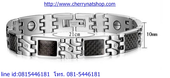 พร้อมส่งสร้อยข้อมือแม่เหล็กเพื่อสุขภาพ สร้อยข้อมือไทเทเนียมเจอรเมเนียมรุ่นCG